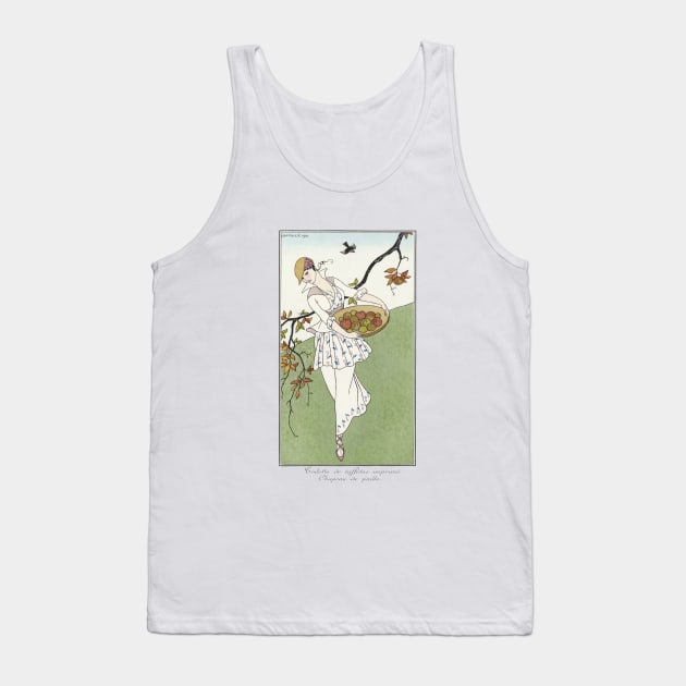 Toilettes de Taffetas Fashion Illustration by George Barbier Tank Top by VanillaArt